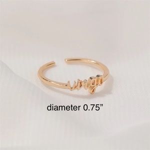 ♍️ Virgo Zodiac Ring | Gold | Adjustable